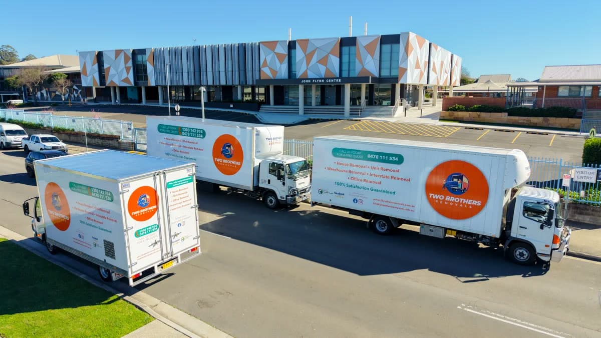 Two Brothers Removals truck parked ready for a Sydney house move