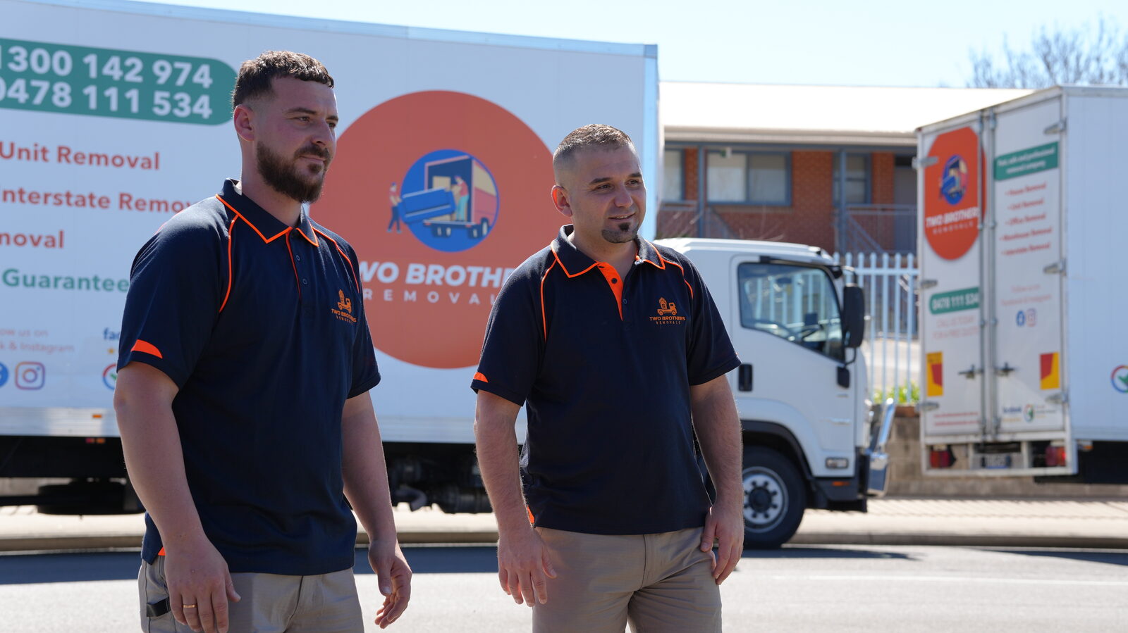 Nawar and Saif with the Two Brothers truck