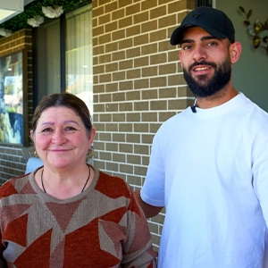 Two Brothers Removals crew member with truck